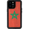Morocco Flag Distressed iPhone 14 Pro Max Waterproof Case